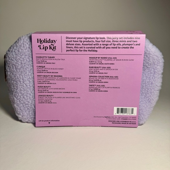 9 piece Sephora Favorites Holiday 2024 Holiday Lip Kit FENTY Huda Tarte Rare - Picture 3 of 7